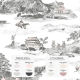 Mountains Wallpaper - Grey Pink