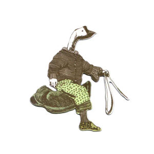 Goose Rider Magnet - Green — Sian Zeng