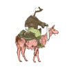 Goose Rider Magnet - Green