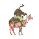 Goose Rider Magnet - Green