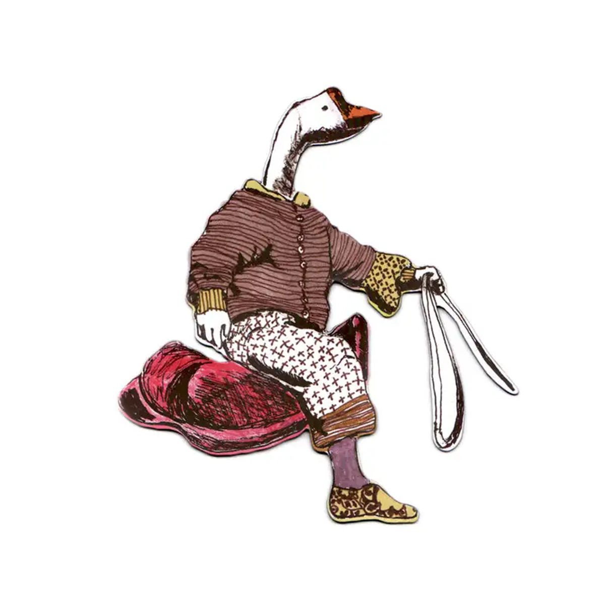 Goose Rider Magnet - Pink — Sian Zeng