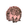 Hedgehog Round Magnet - Pink