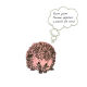 Hedgehog Round Magnet - Pink