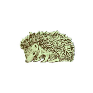 Hedgehog Sideways Magnet - Green — Sian Zeng