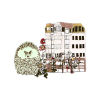 House With Flower Garden Magnet
