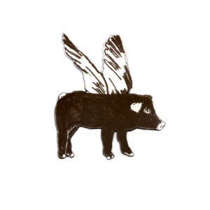 Flying Pig Magnet - Black — Sian Zeng