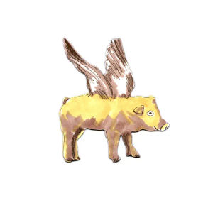 Flying Pig Magnet - Yellow — Sian Zeng