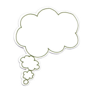 Dry Wipe Thought Bubble Magnet - Green - Pointing Left — Sian Zeng