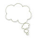 Dry Wipe Thought Bubble Magnet - Green - Pointing Left