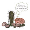 Dry Wipe Thought Bubble Magnet - Green - Pointing Left