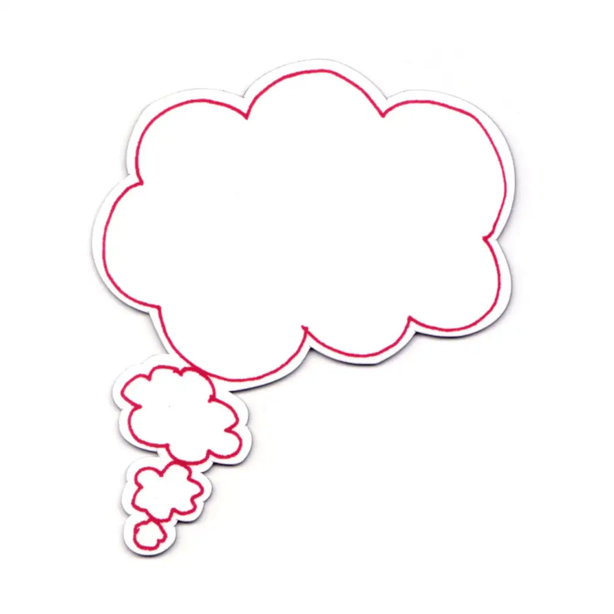 Dry Wipe Thought Bubble Magnet - Pink - Pointing Left — Sian Zeng