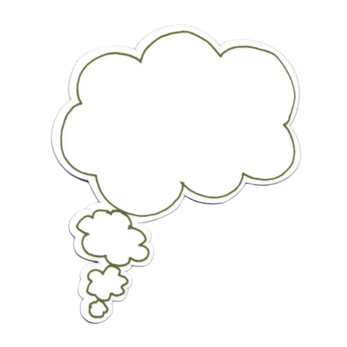 Dry Wipe Thought Bubble Magnet - Green - Pointing Right — Sian Zeng
