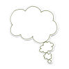 Dry Wipe Thought Bubble Magnet - Green - Pointing Right