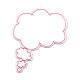 Dry Wipe Thought Bubble Magnet - Pink - Pointing Right