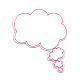 Dry Wipe Thought Bubble Magnet - Pink - Pointing Right