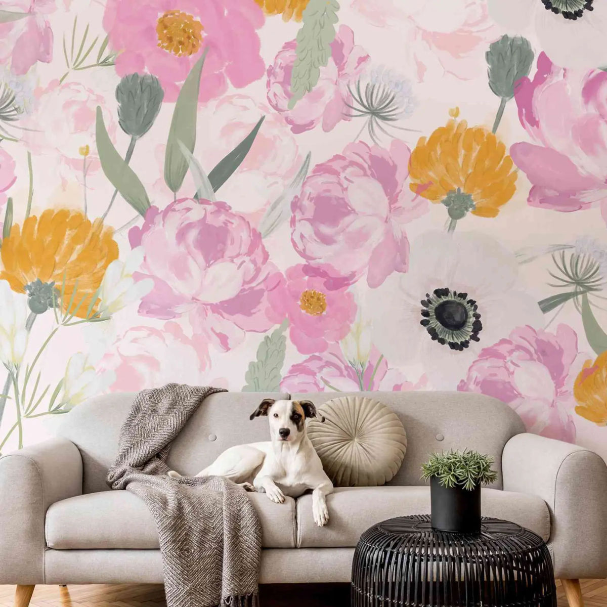 Panoramic Wallpaper Flowers XXL — Wall Dreamer