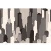 Panoramic Wallpaper Graphic buildings NYC - Beige
