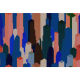 Vinyl panoramic wallpaper Graphic Buildings NYC - Multicolored