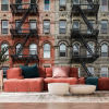 Vinyl panoramic wallpaper Manhattan Brick buildings