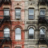 Vinyl panoramic wallpaper Manhattan Brick buildings
