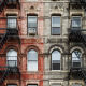 Vinyl panoramic wallpaper Manhattan Brick buildings