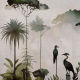 Panoramic Wallpaper Tropical Silhouettes