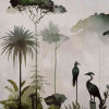 Vinyl panoramic wallpaper Tropical Silhouettes