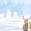 Panoramic Wallpaper Ice Animals