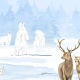 Panoramic Wallpaper Ice Animals