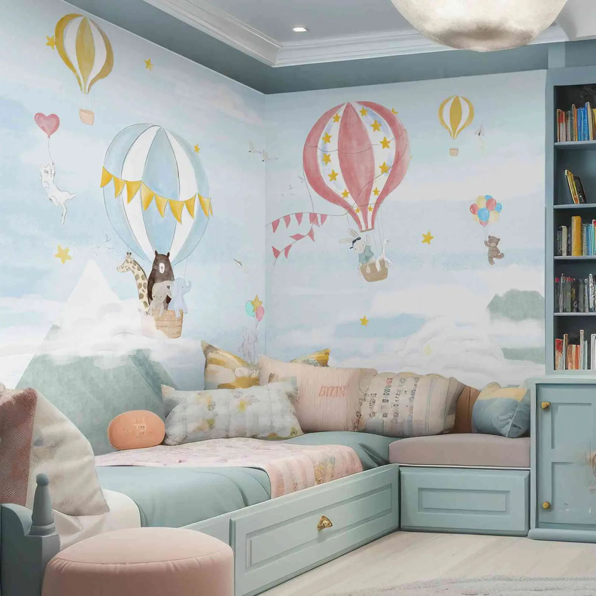 Vinyl panoramic wallpaper Animals Flight — Wall Dreamer