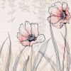 Panoramic wallpaper Flowers Beige