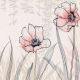 Panoramic wallpaper Flowers Beige