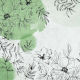 Panoramic wallpaper Fleurs et Pigments Green