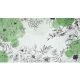 Panoramic wallpaper Fleurs et Pigments Green
