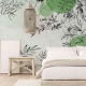 Vinyl panoramic wallpaper Fleurs et Pigments Green