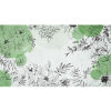 Vinyl panoramic wallpaper Fleurs et Pigments Green