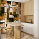 Panoramic wallpaper Harmonie texture Or