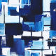 Panoramic wallpaper Harmonie texture Blue