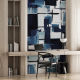 Vinyl panoramic wallpaper Harmonie texture Dark