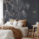 Panoramic wallpaper Blooming Tree - Bleu