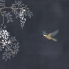 Panoramic wallpaper Blooming Tree - Bleu