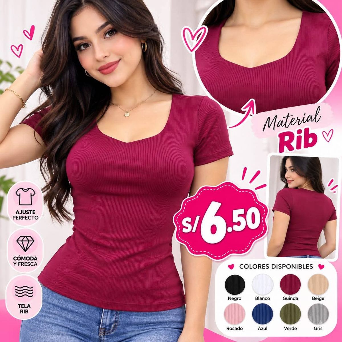 Vista 2 de Blusa rib