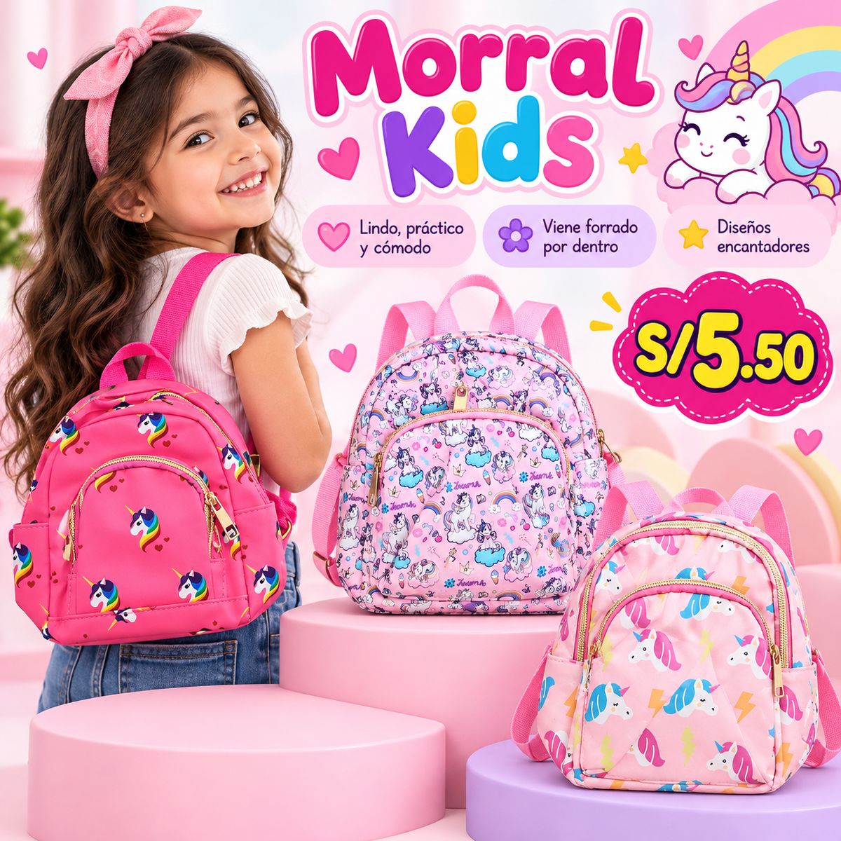Vista 2 de Morral kids o pechera
