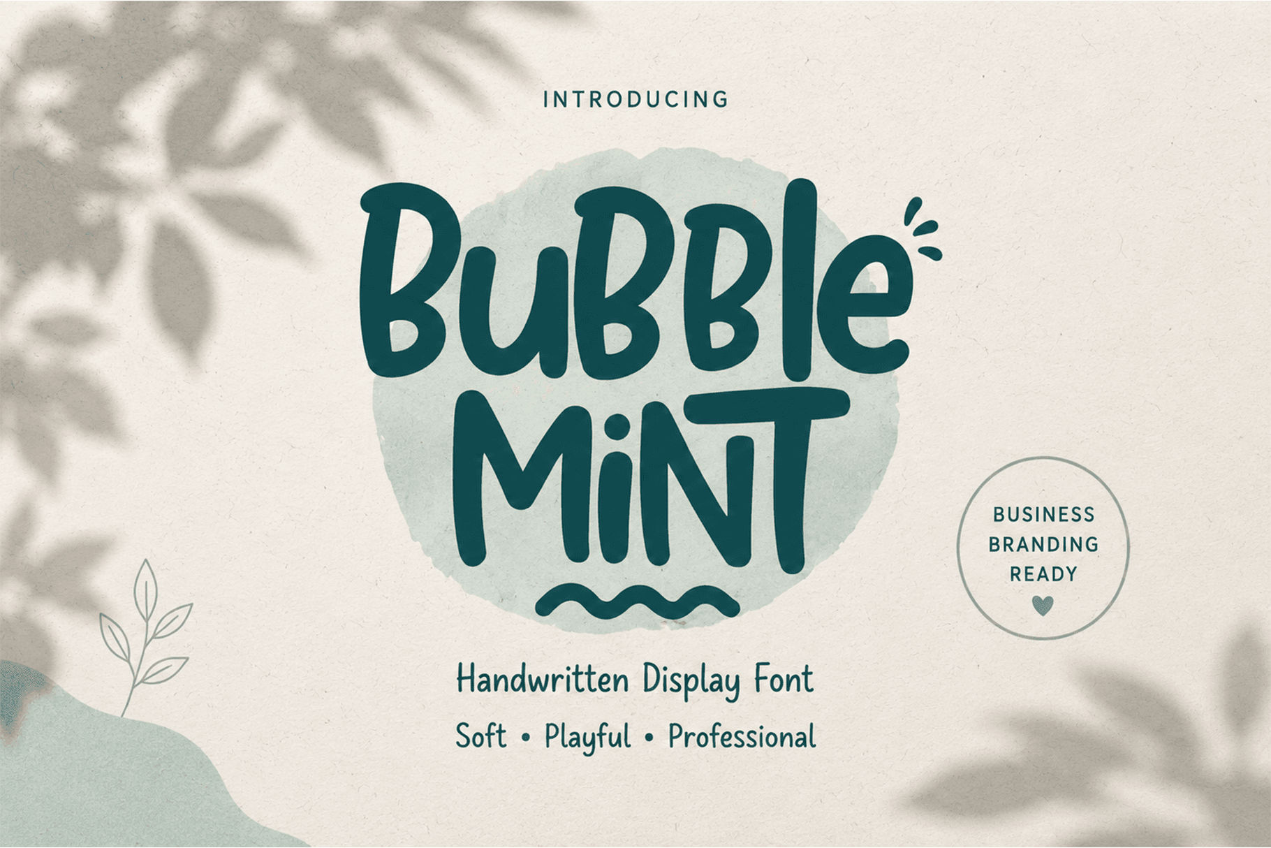 Bubble Mint - Fun written Font