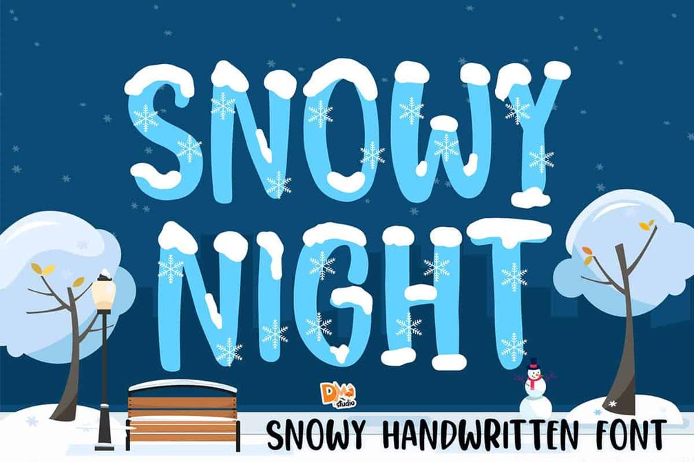 Snowy Night Font Preview1
