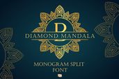 Diamond Mandala Monogram Font Preview9