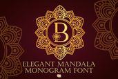 Elegant Mandala Monogram Font Preview10