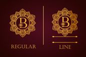 Elegant Mandala Monogram Font Preview7