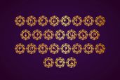 Flower Mandala Monogram Font Preview3