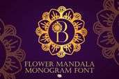 Flower Mandala Monogram Font Preview8
